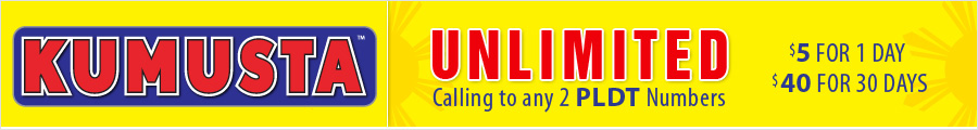 Kumusta 1-Day & 30-Day Unlimited Calling to Philippines